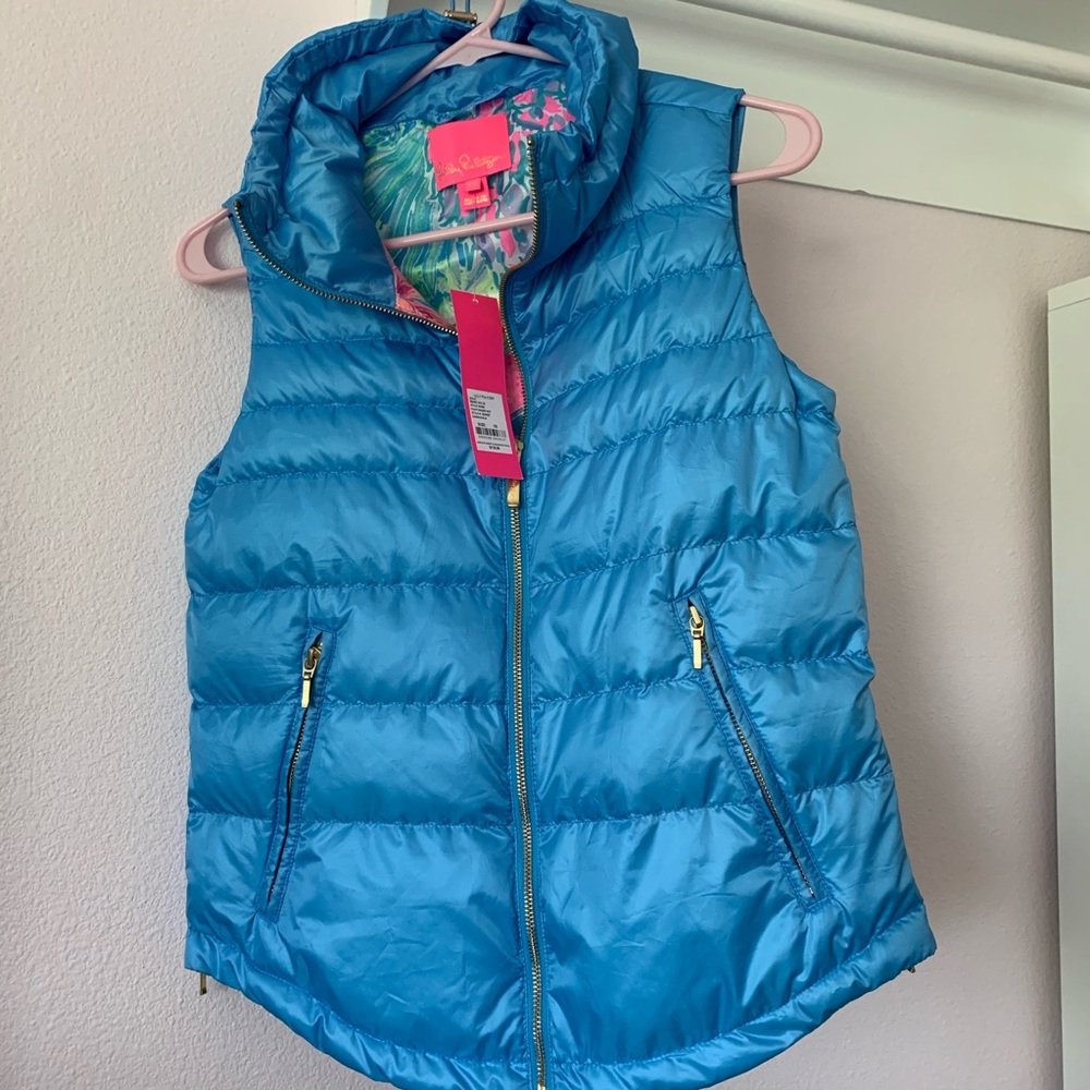 Lilly Pulitzer palm paradise vest XS
